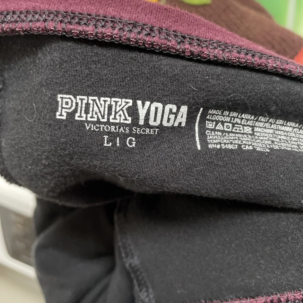 Y2K Victoria's Secret PINK Vintage Foldover Yoga Pants Sequin Bling Woman's LG - Picture 6 of 6